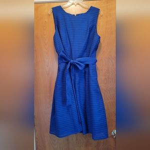 Tommy Hilfiger royal blue pleated knee length dress, size 16.